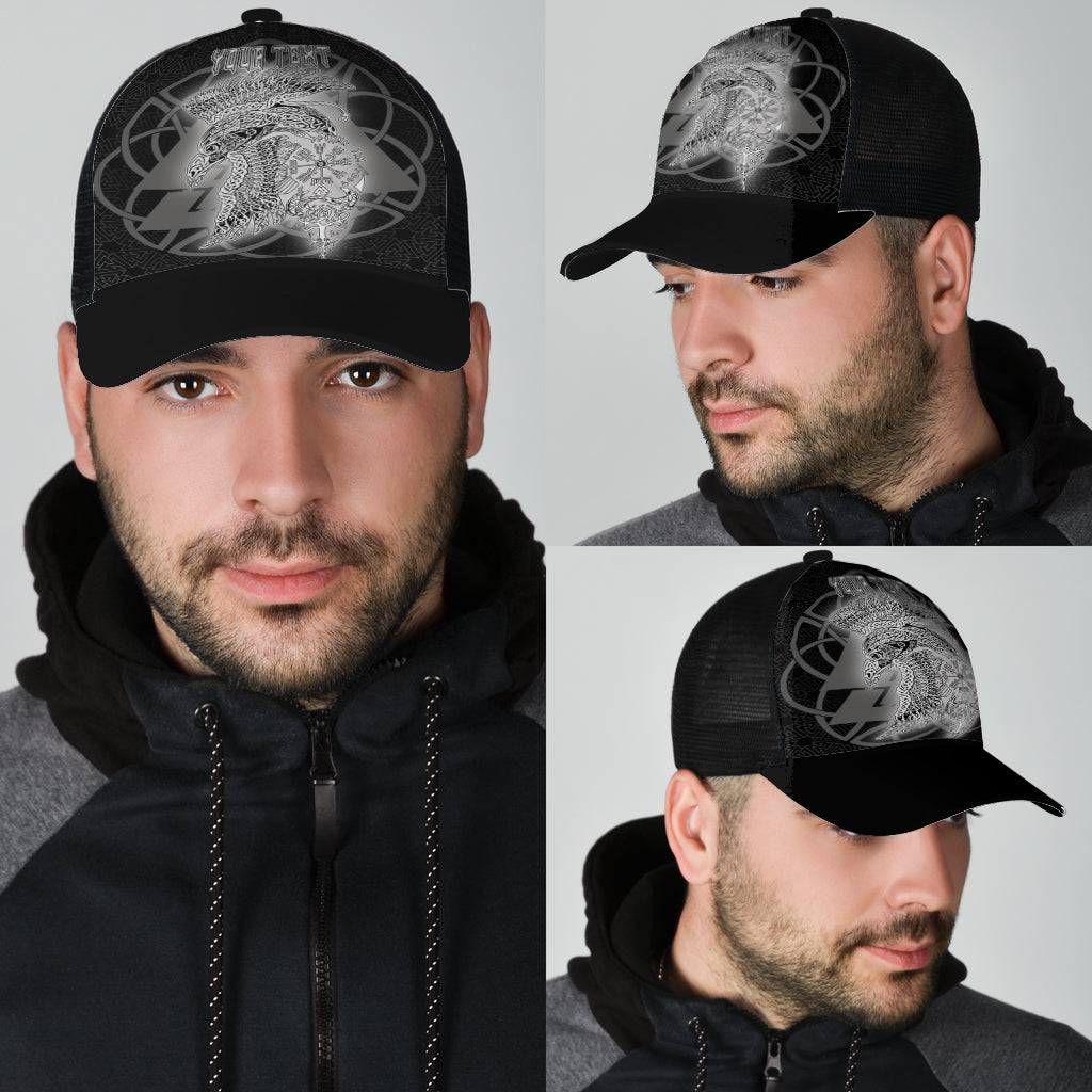 Viking Mesh Back Cap Valknut Raven