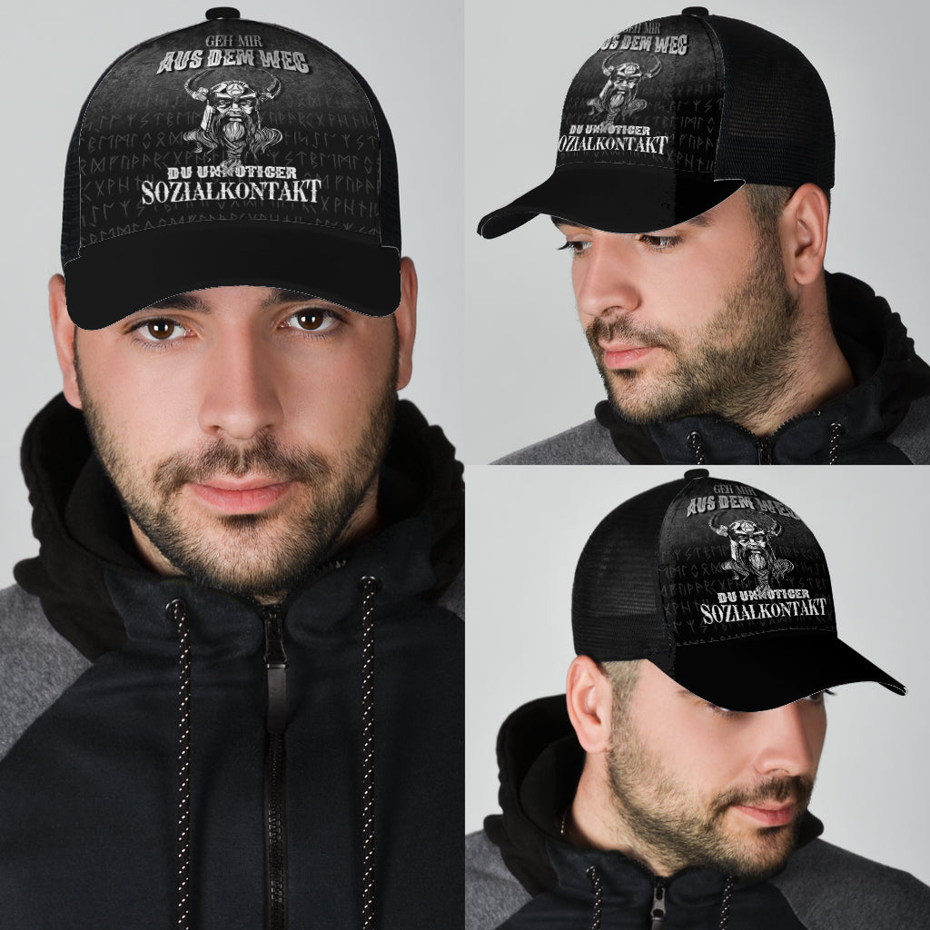 Viking Mesh Back Cap Geh Mir Aus Dem Weg Du Unnotiger Sozialkontakt