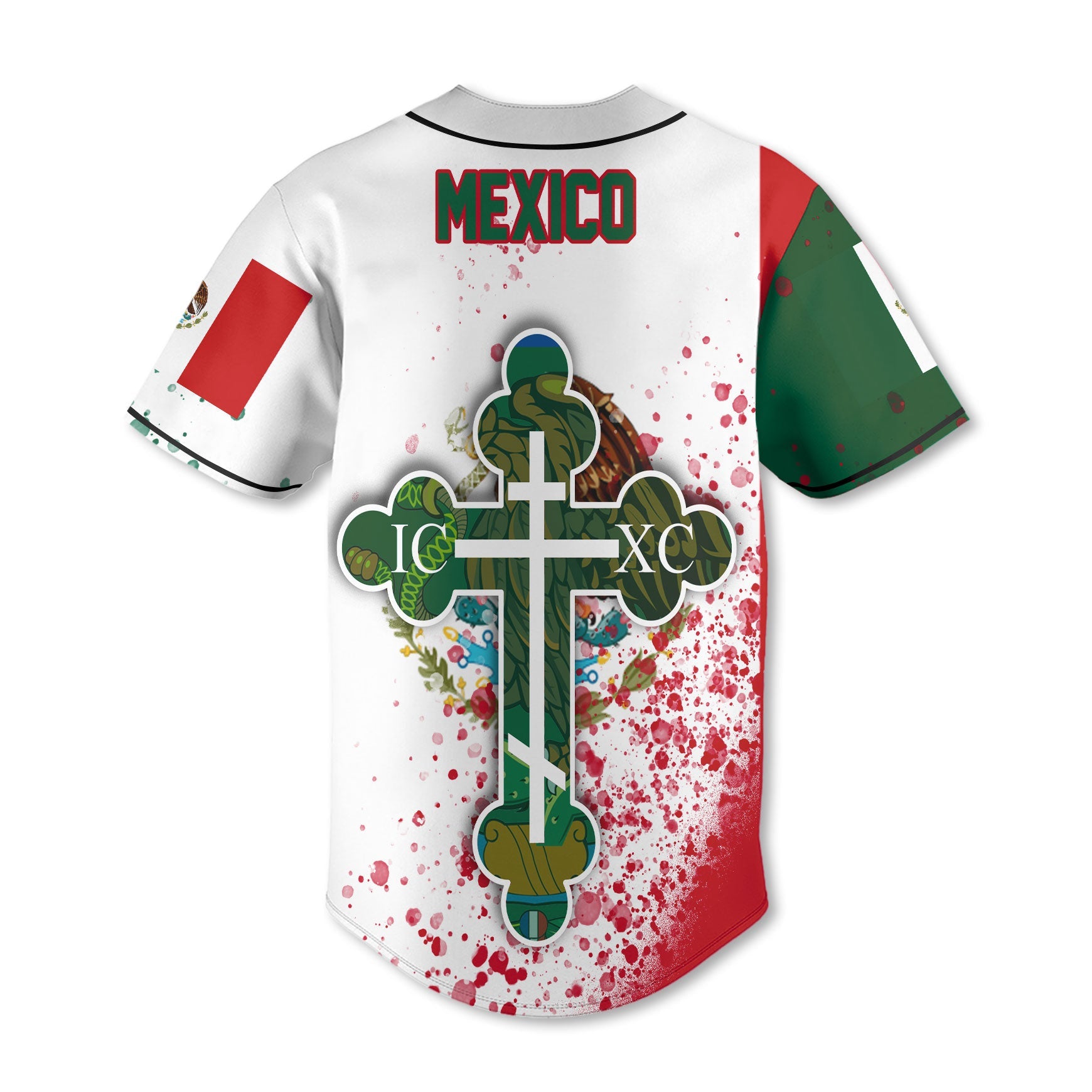 Mexico Baseball Jersey Flag & Coat Of Arms Orthodox Style