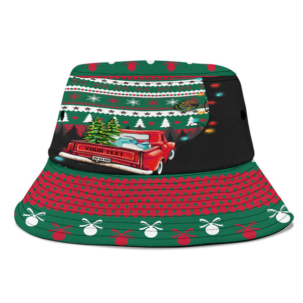 Mexico Bucket Hat Coat Of Arms Christmas Style