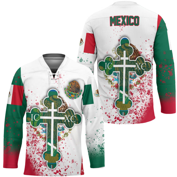 Mexico Hockey Jersey Flag & Coat Of Arms Orthodox Style