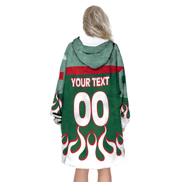 Mexico Snug Hoodie Flag & Coat Of Arms Fire Hockey Style