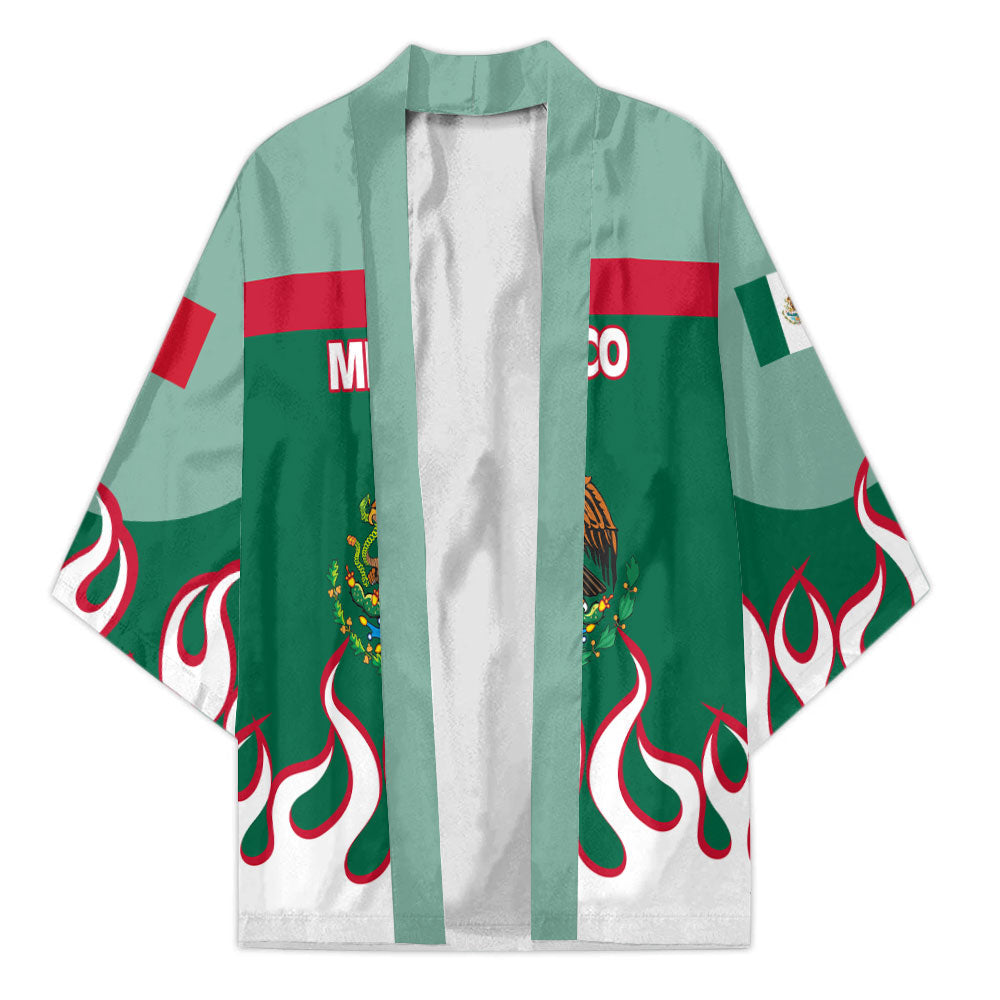 Mexico Kimono Flag & Coat Of Arms Fire Hockey Style