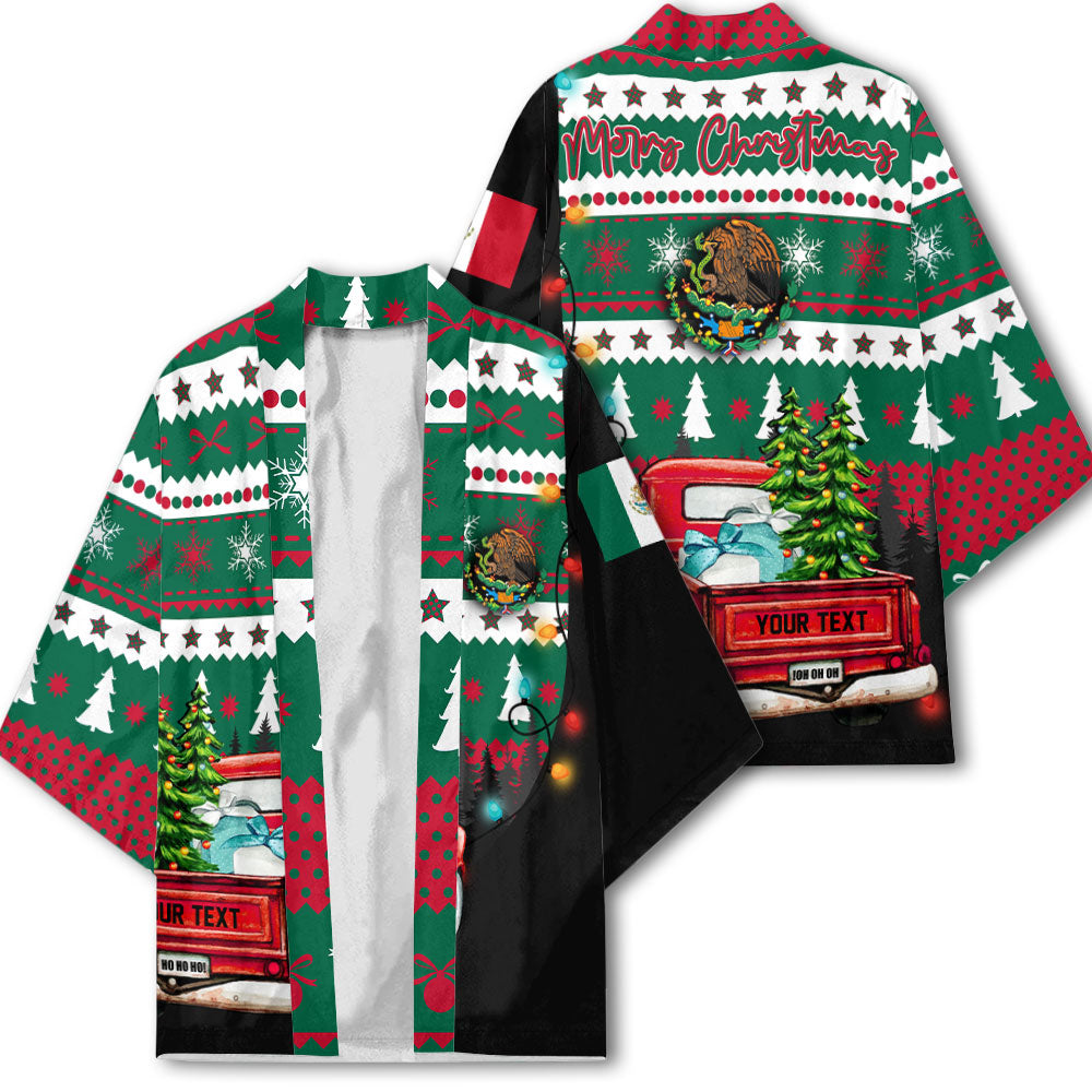 Mexico Kimono Coat Of Arms Christmas Style