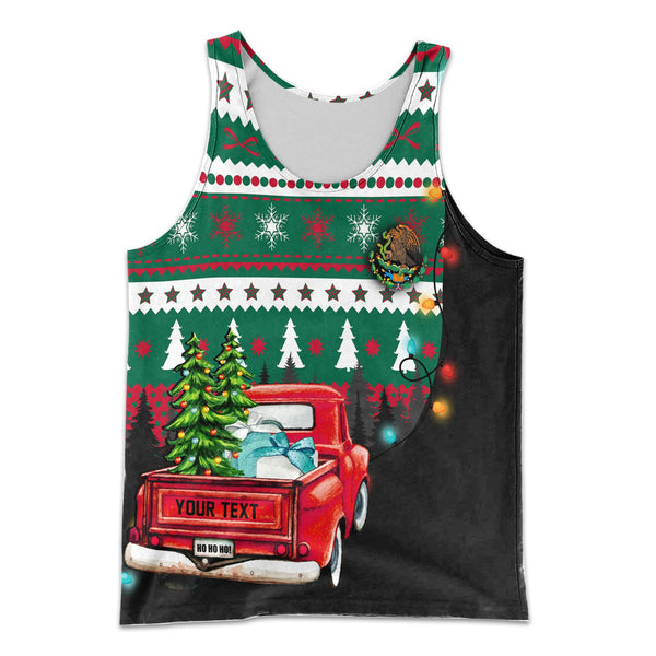 Mexico Men Tank Top Coat Of Arms Christmas Style