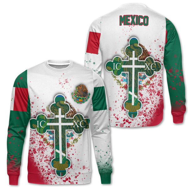 Mexico Sweatshirt Flag & Coat Of Arms Orthodox Style