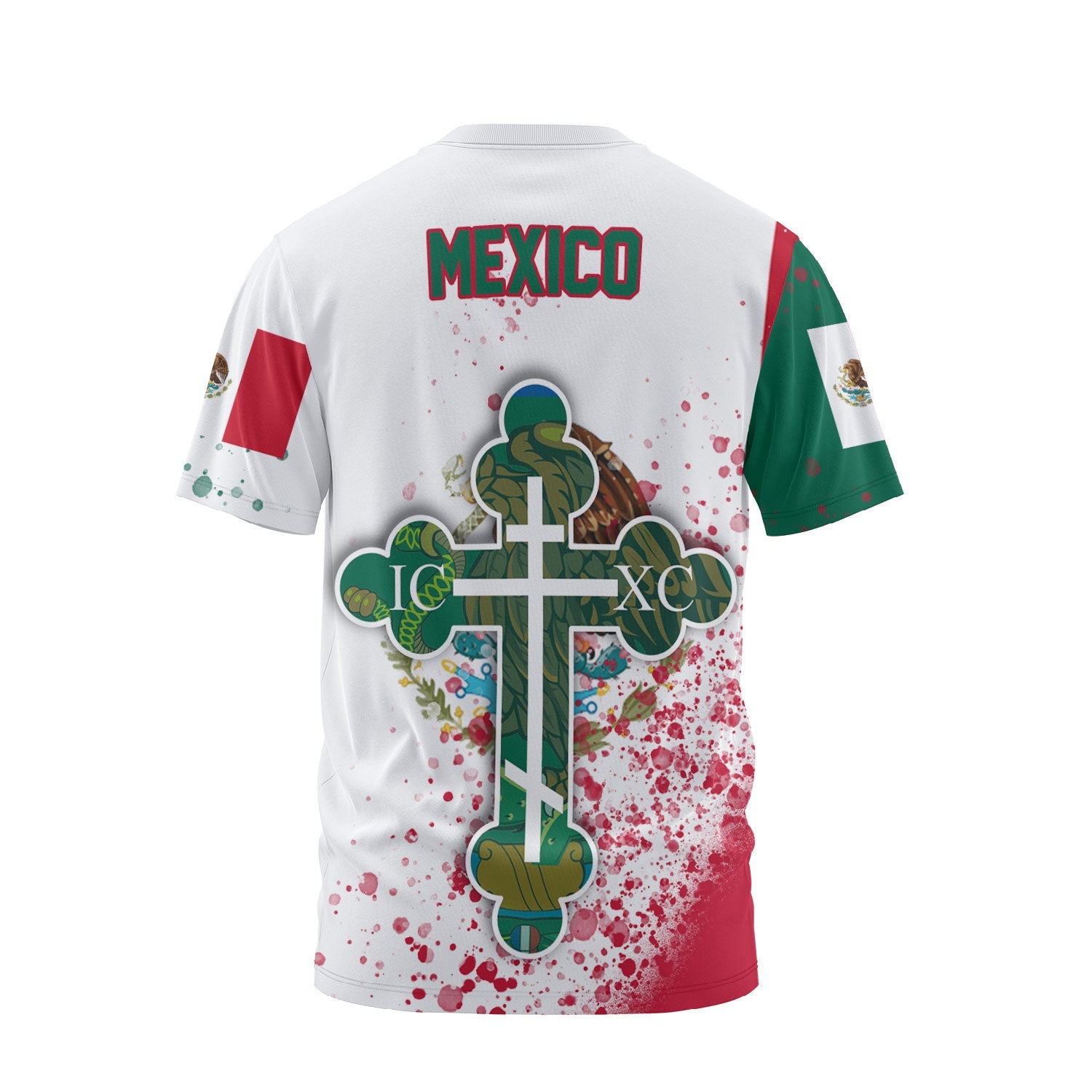 Mexico T Shirt Flag & Coat Of Arms Orthodox Style