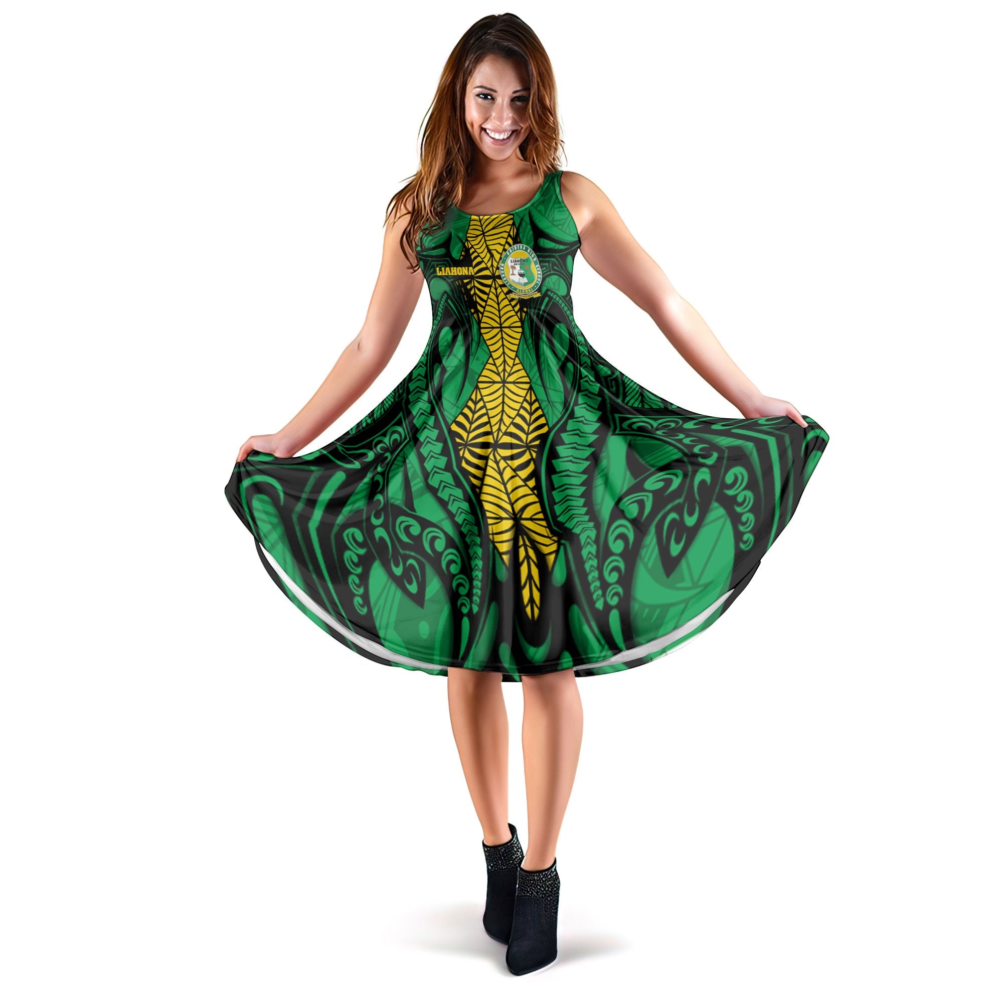 Custom Tonga Liahona High School Midi Dress