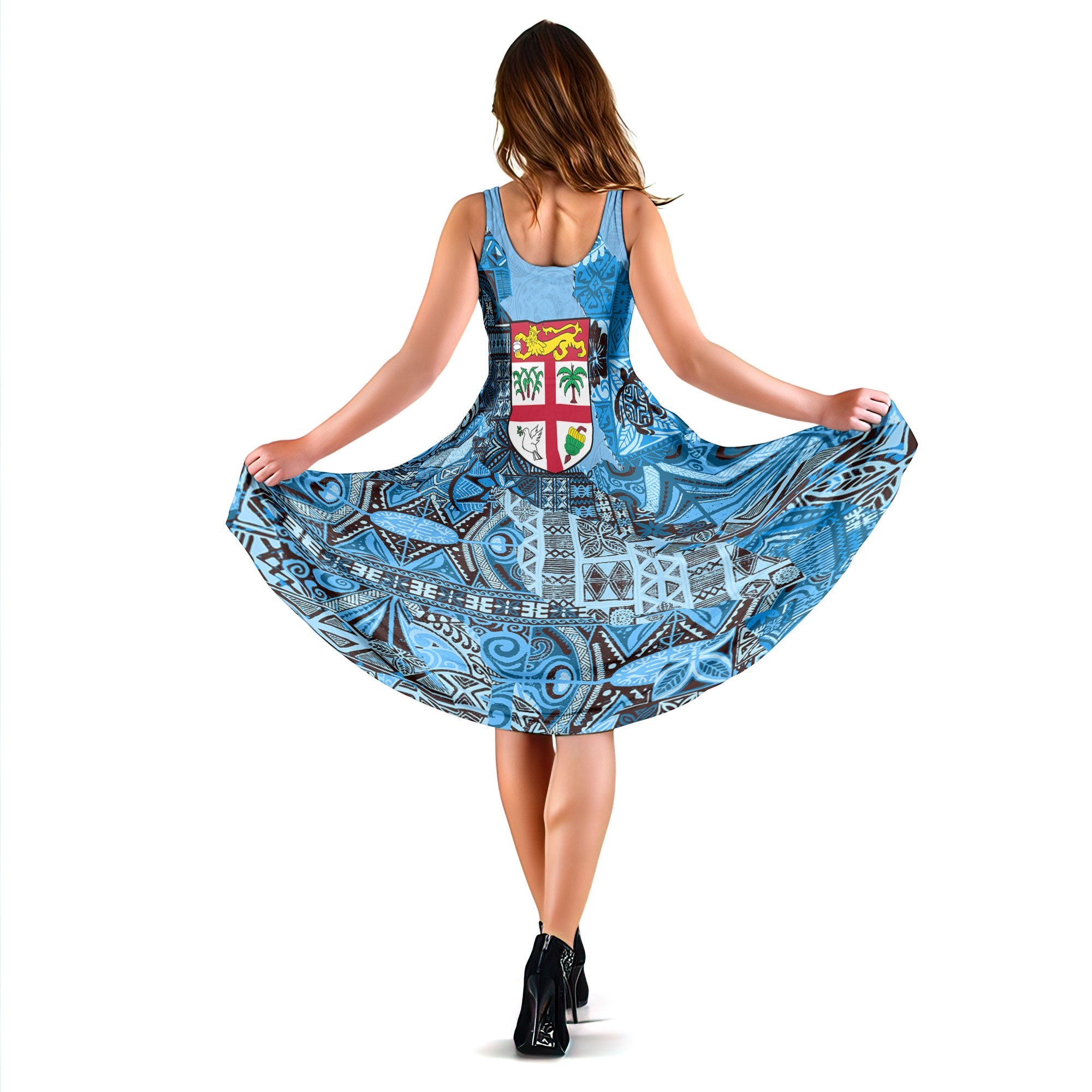 Fiji Flag & Coat Of Arms Midi Dress