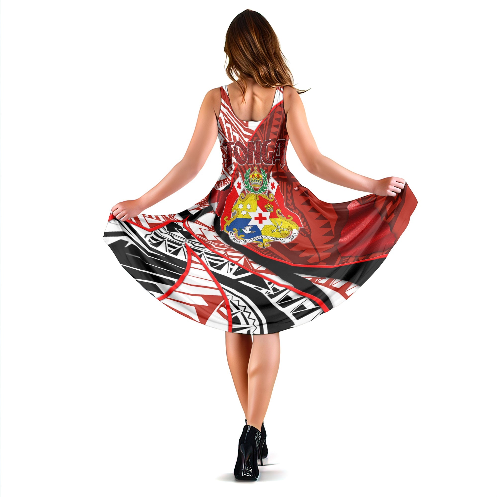 Tonga In My Heart Royal Coat Of Arms Midi Dress