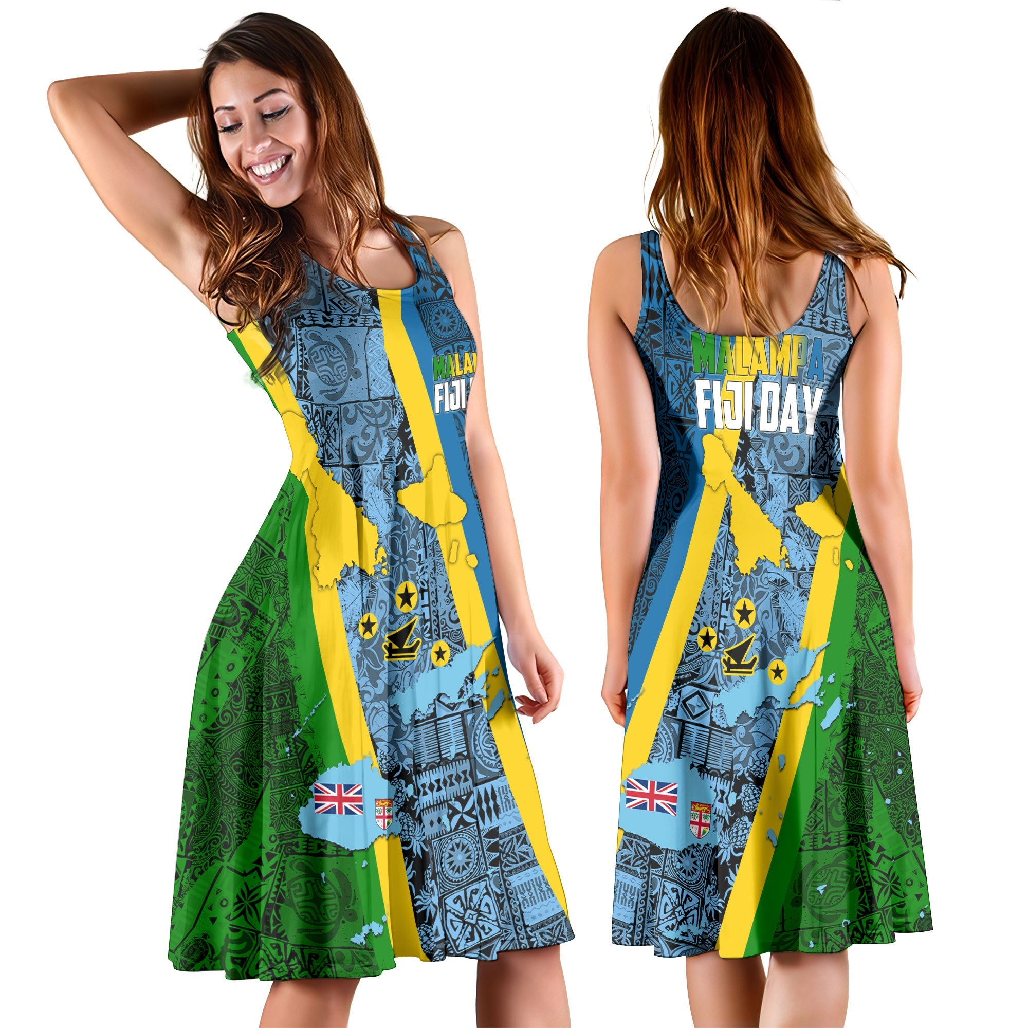 Malampa Fiji Day Midi Dress