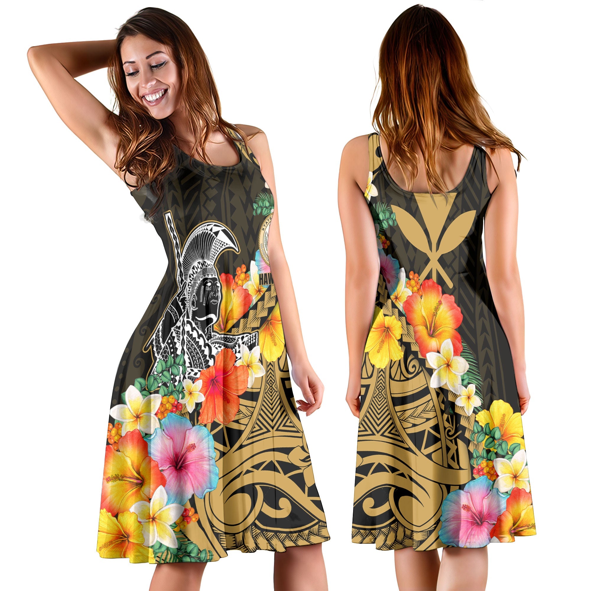 Hawaii Day King Kamehameha Midi Dress