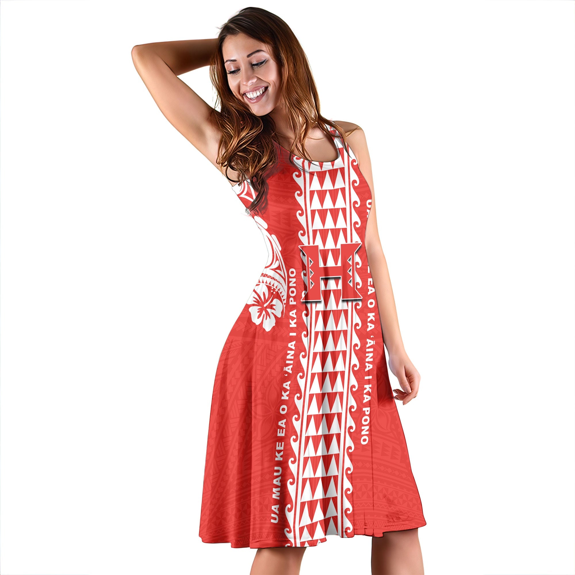 Hilo Hawaii Seal Midi Dress Turtle Style