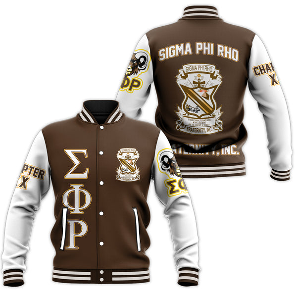 Fraternity Baseball Jacket - Personalized Sigma Phi Rho Baseball Jacket Style 2