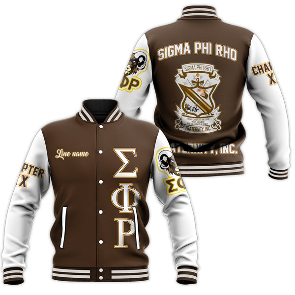 Fraternity Baseball Jacket - Personalized Sigma Phi Rho Baseball Jacket