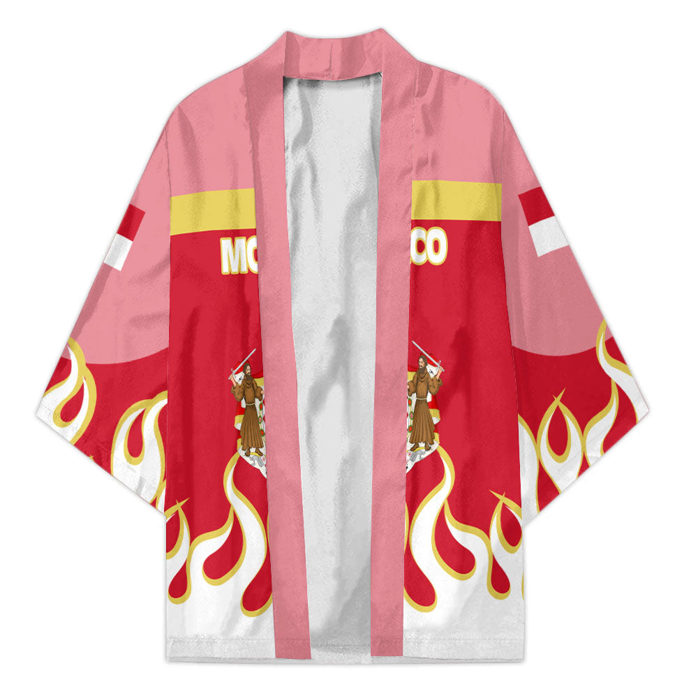 Monaco Kimono Flag & Coat Of Arms Fire Hockey Style