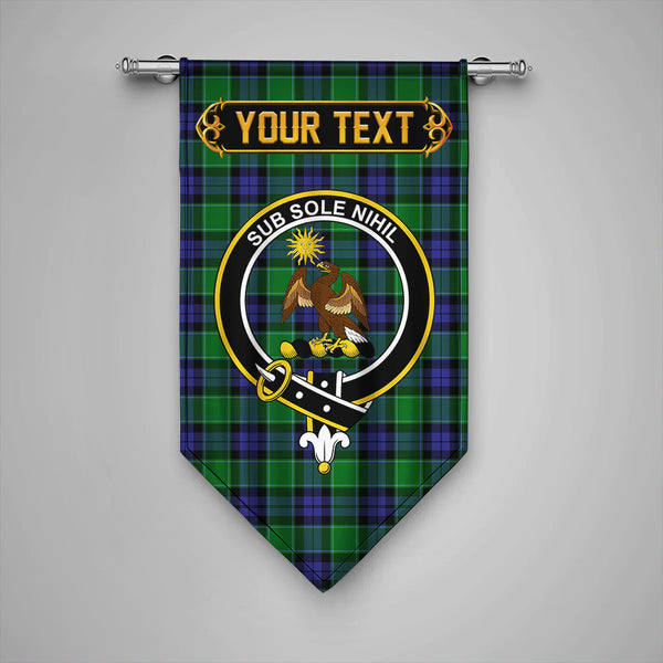 Monteith Clan Badge Tartan Gonfalon Personalize