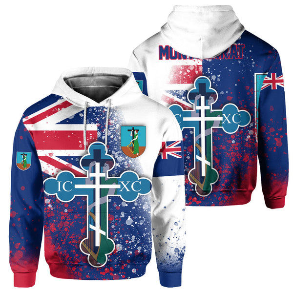 Montserrat Hoodie Flag & Coat Of Arms Orthodox Style