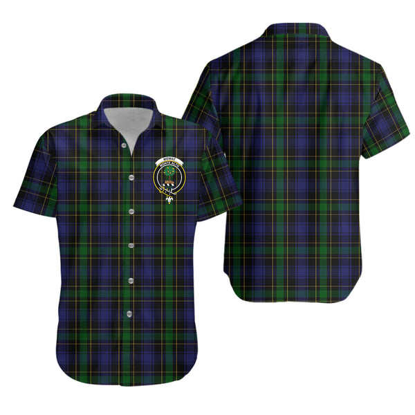 Scottish Tartan Mowat Originaux Clan Short Sleeve Casual Shirt Crest Style