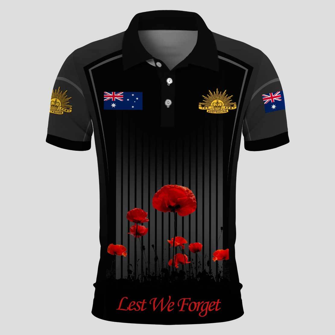 Anzac Polo - Remembrance Day Lest We Forget Polo Shirt