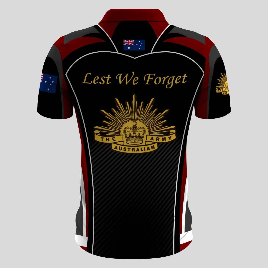 Anzac Polo - ANZAC DAY LEST WE FORGET POPPY SYMBOL Polo Shirt