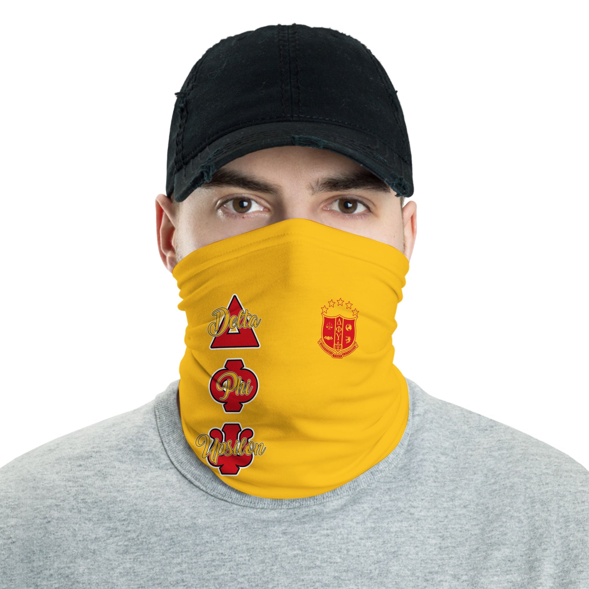 Fraternity Neck Gaiter - Delta Phi Upsilon Neck Gaiter Original Yellow Style