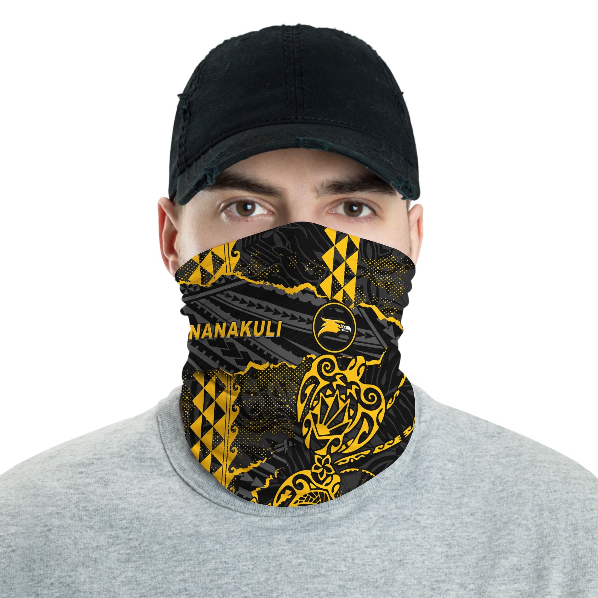 Hawaii Nanakuli High School Neck Gaiter Polynesian Turtle Style