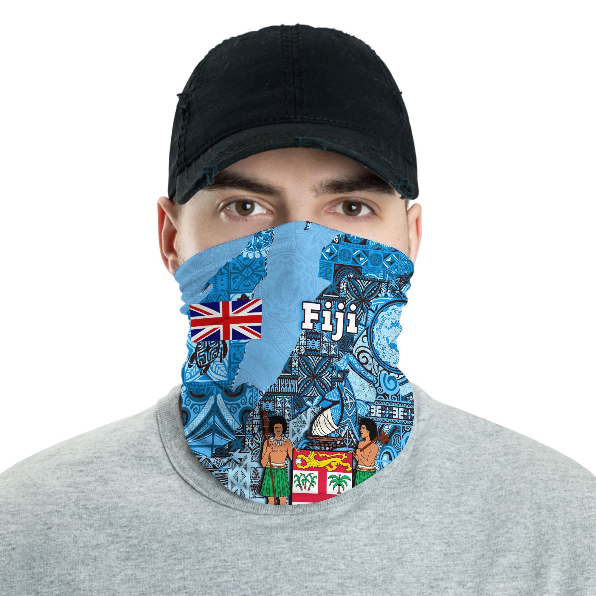 Fiji Flag & Coat Of Arms Neck Gaiter