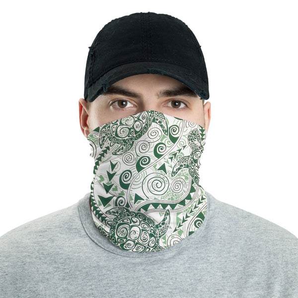 Hawaii Polynesian Turtle Neck Gaiter Green Style