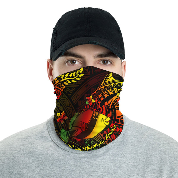 Hawaii Humuhumu Fish Neck Gaiter Reggae Style