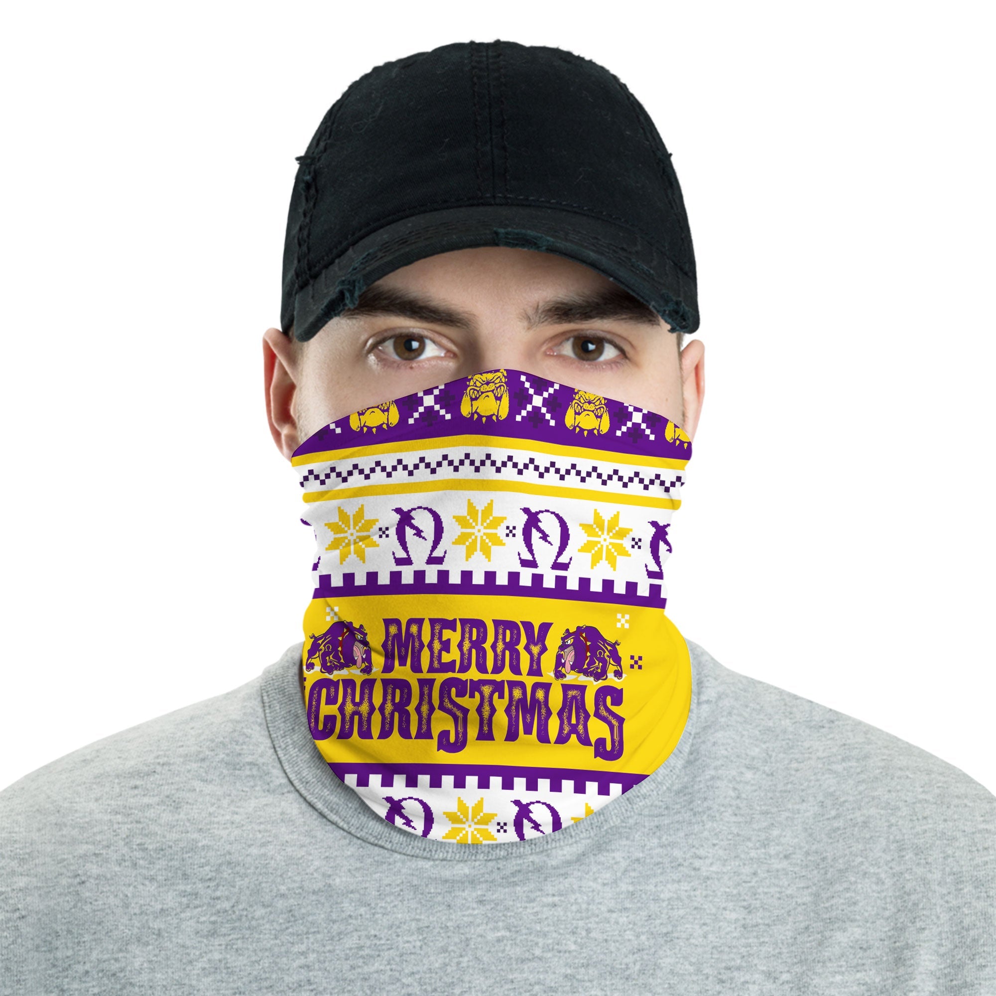 Fraternity Neck Gaiter - OPP Christmas Bulldog Neck Gaiter