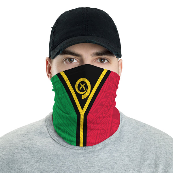 Vanuatu Neck Gaiter Polynesian Flag Style