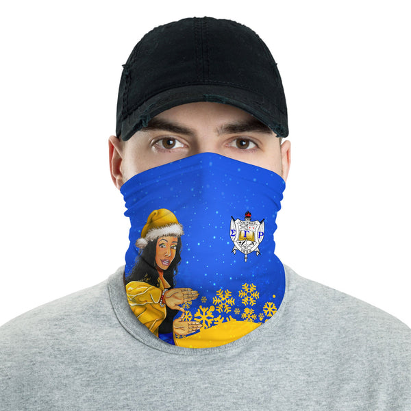 Sorority Neck Gaiter - Sigma Gamma Rho Christmas Girl Neck Gaiter Pretty Poodles Style