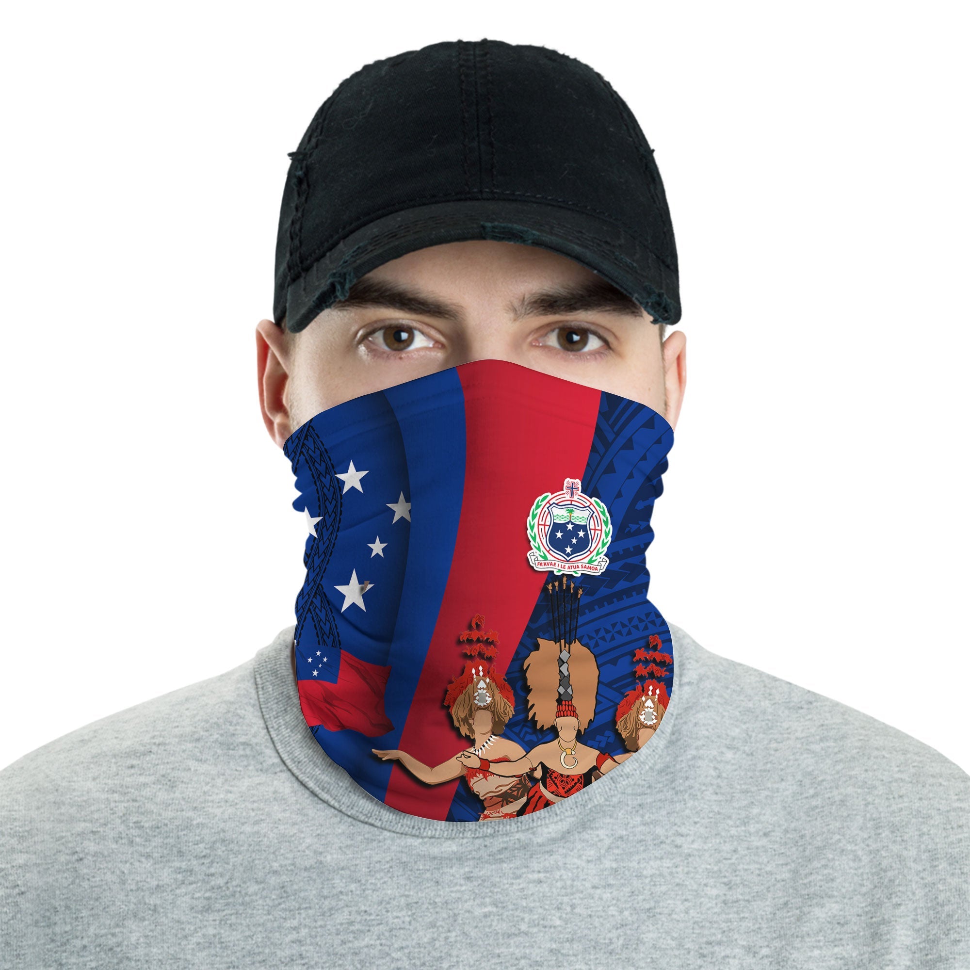 Samoa Independence Day Neck Gaiter Celebrating Dance Style