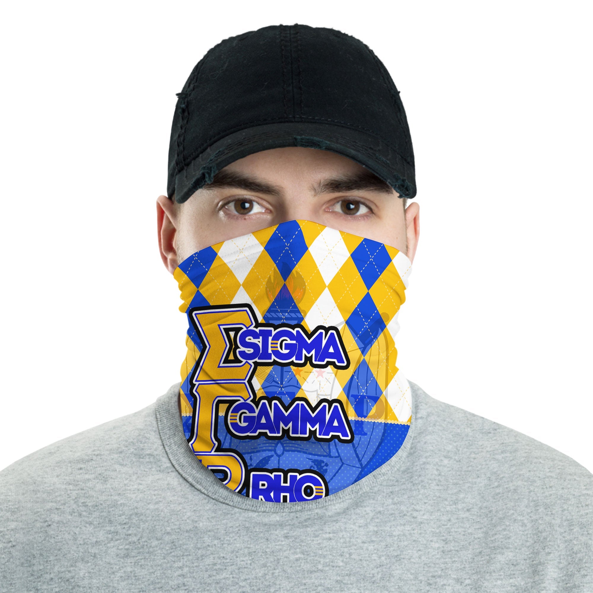 Sorority Neck Gaiter - Christmas Sigma Gamma Rho Girl Neck Gaiter Rhombus Pattern Style