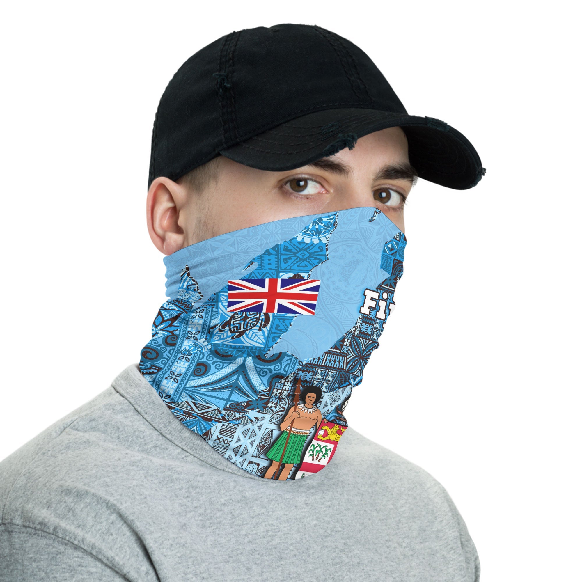 Fiji Flag & Coat Of Arms Neck Gaiter