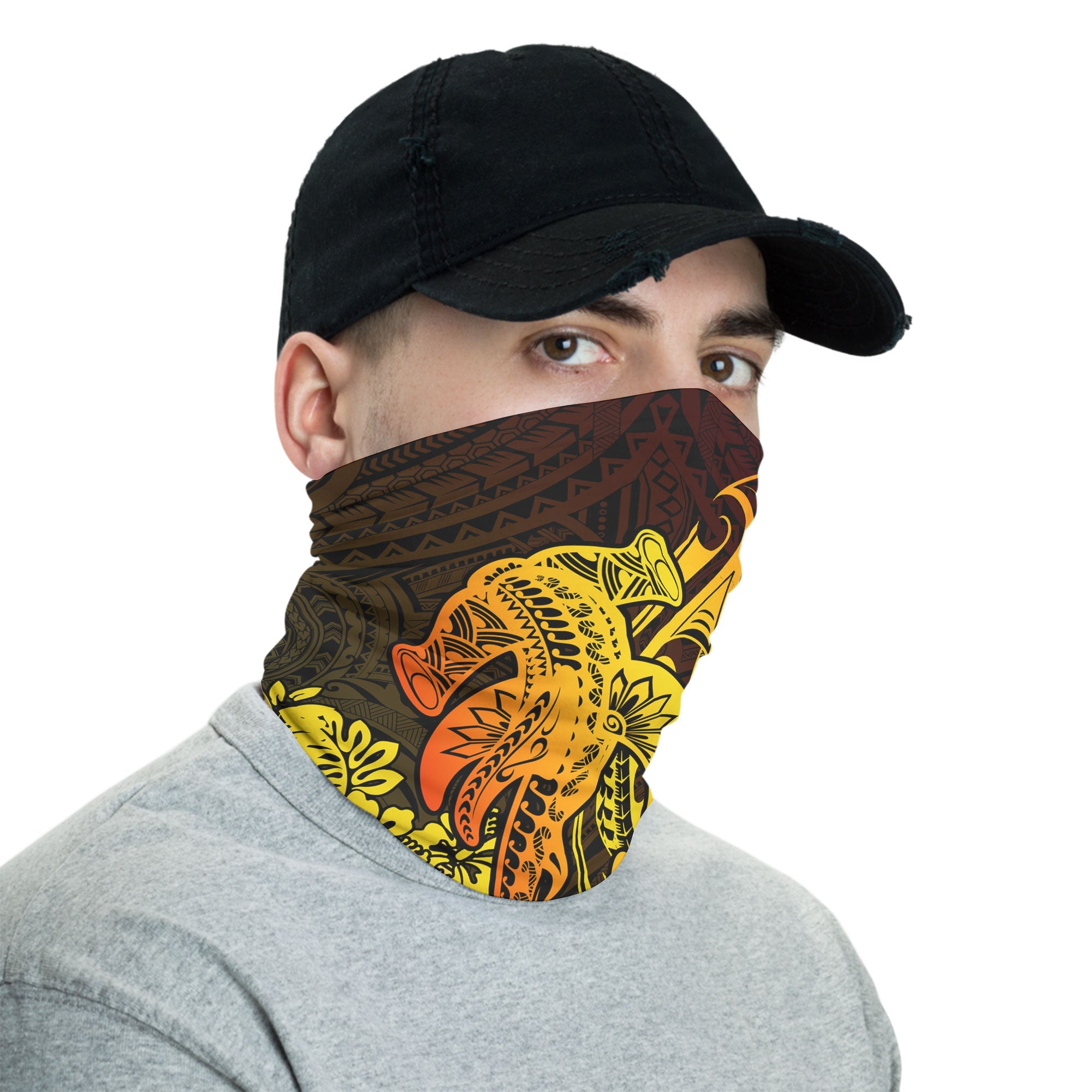 Hawaii Hammerhead Shark Neck Gaiter Reggae Style