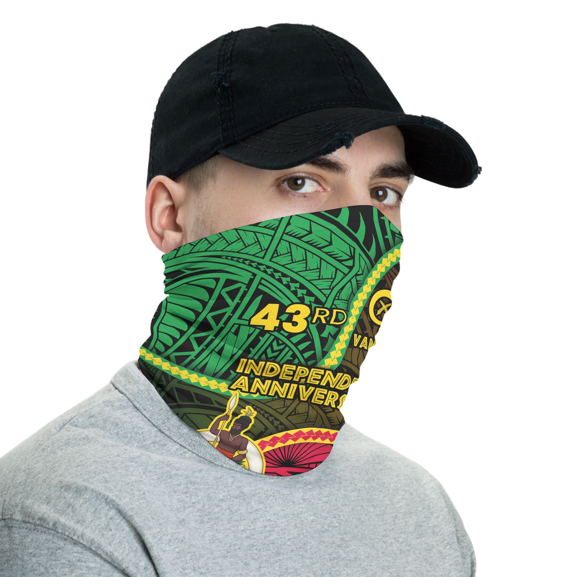 Vanuatu Neck Gaiter Independence Day 43rd Anniversary Style