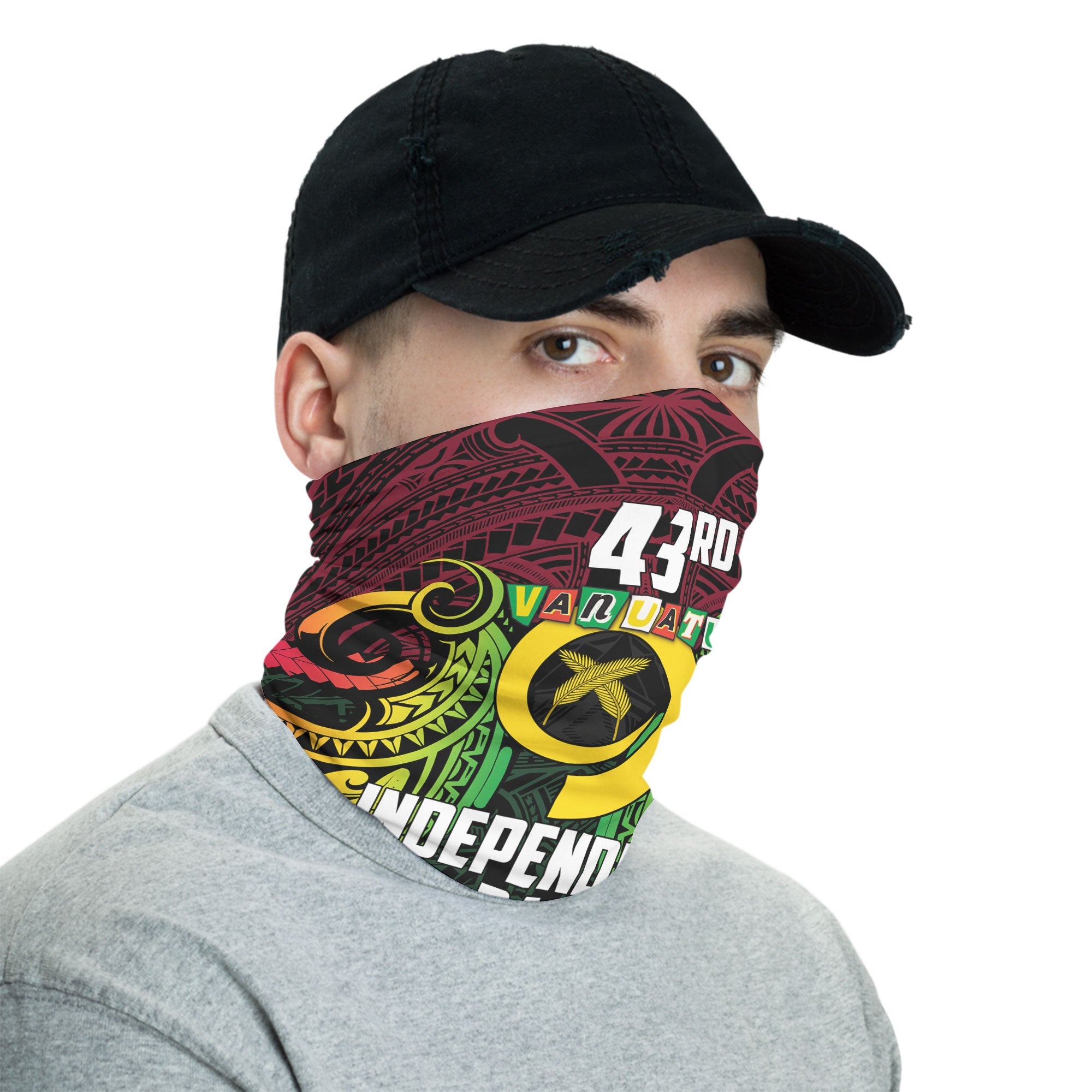 Vanuatu Neck Gaiter Independence Day 43rd Anniversary Style 2