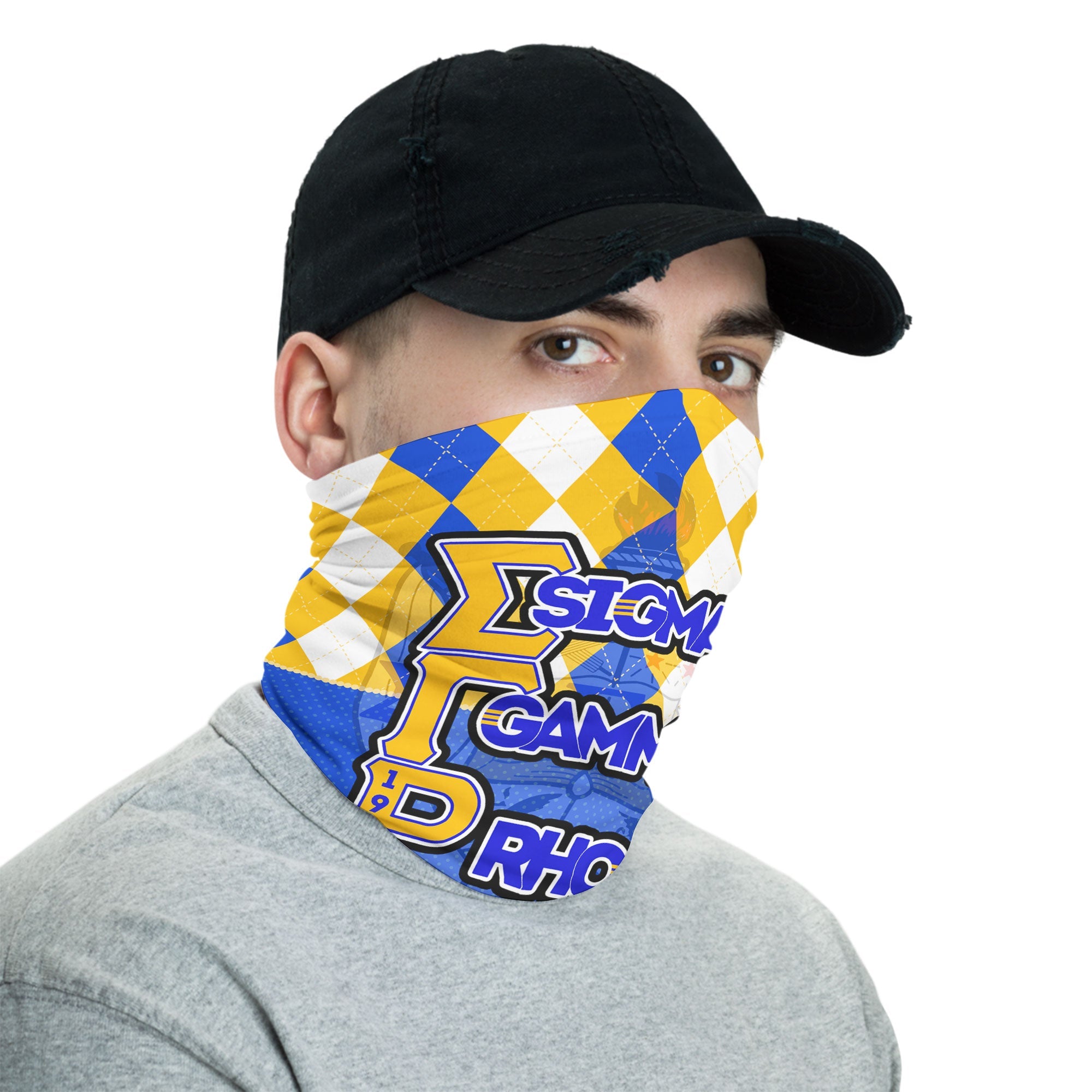 Sorority Neck Gaiter - Christmas Sigma Gamma Rho Girl Neck Gaiter Rhombus Pattern Style