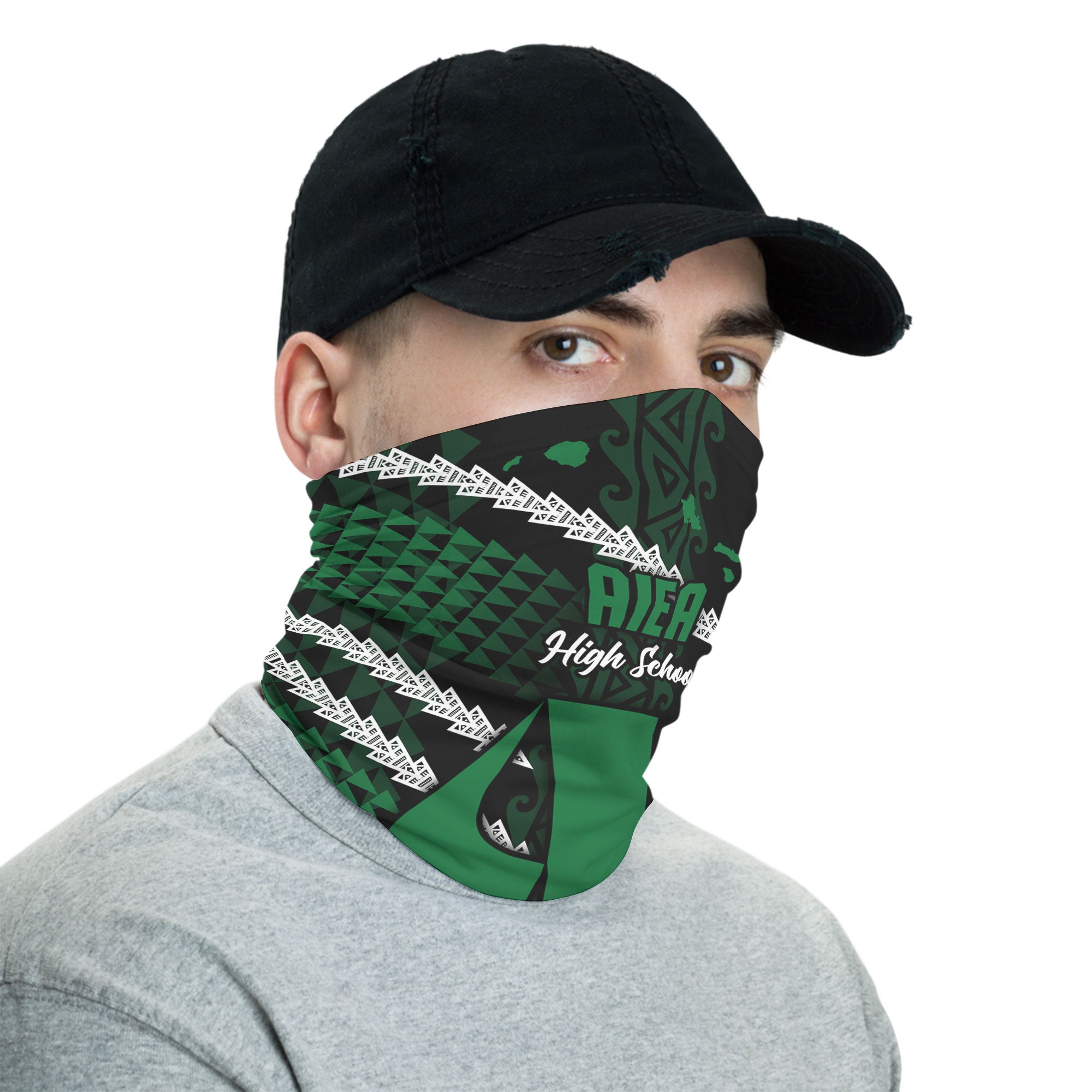 Hawaii Aiea High School Neck Gaiter Map Style