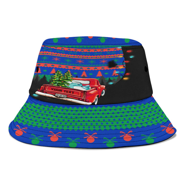 New Caledonia Bucket Hat Coat Of Arms Christmas Style