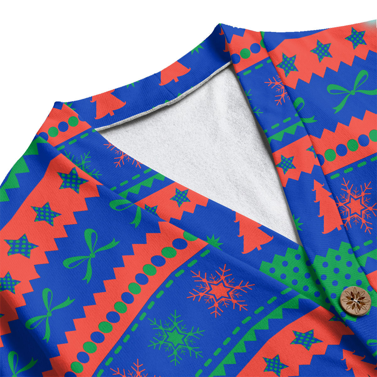 New Caledonia Fleece Cardigan Coat Of Arms Christmas Style