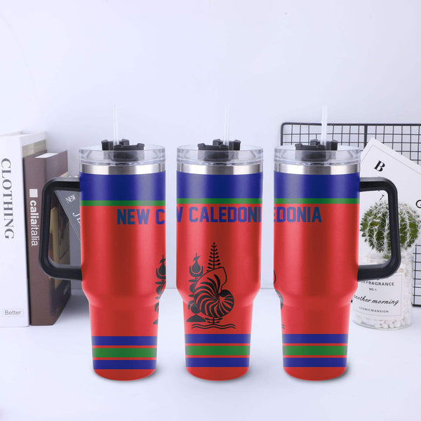 New Caledonia Handle Tumbler Flag & Coat Of Arms Hockey Style