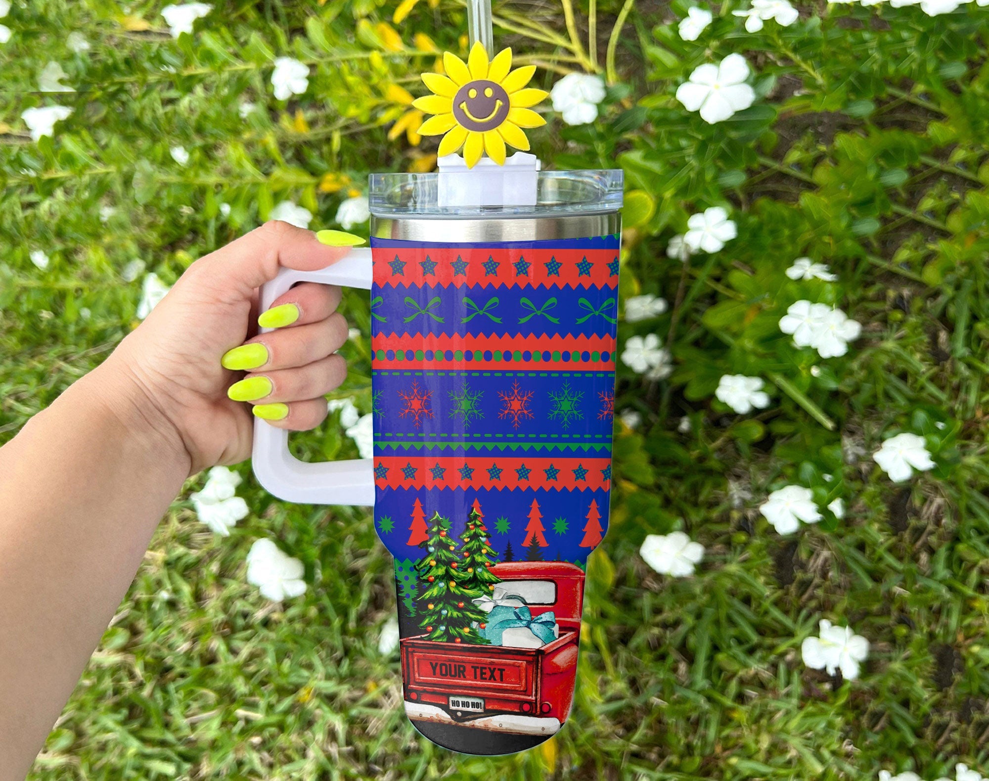 New Caledonia Handle Tumbler Coat Of Arms Christmas Style