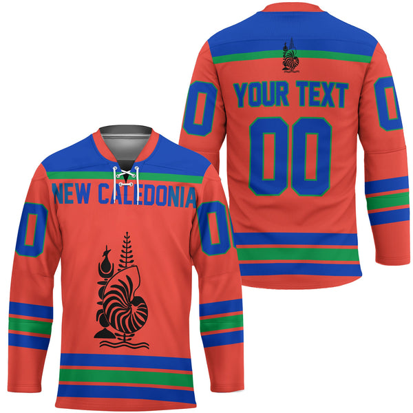 New Caledonia Hockey Jersey Flag & Coat Of Arms Hockey Style