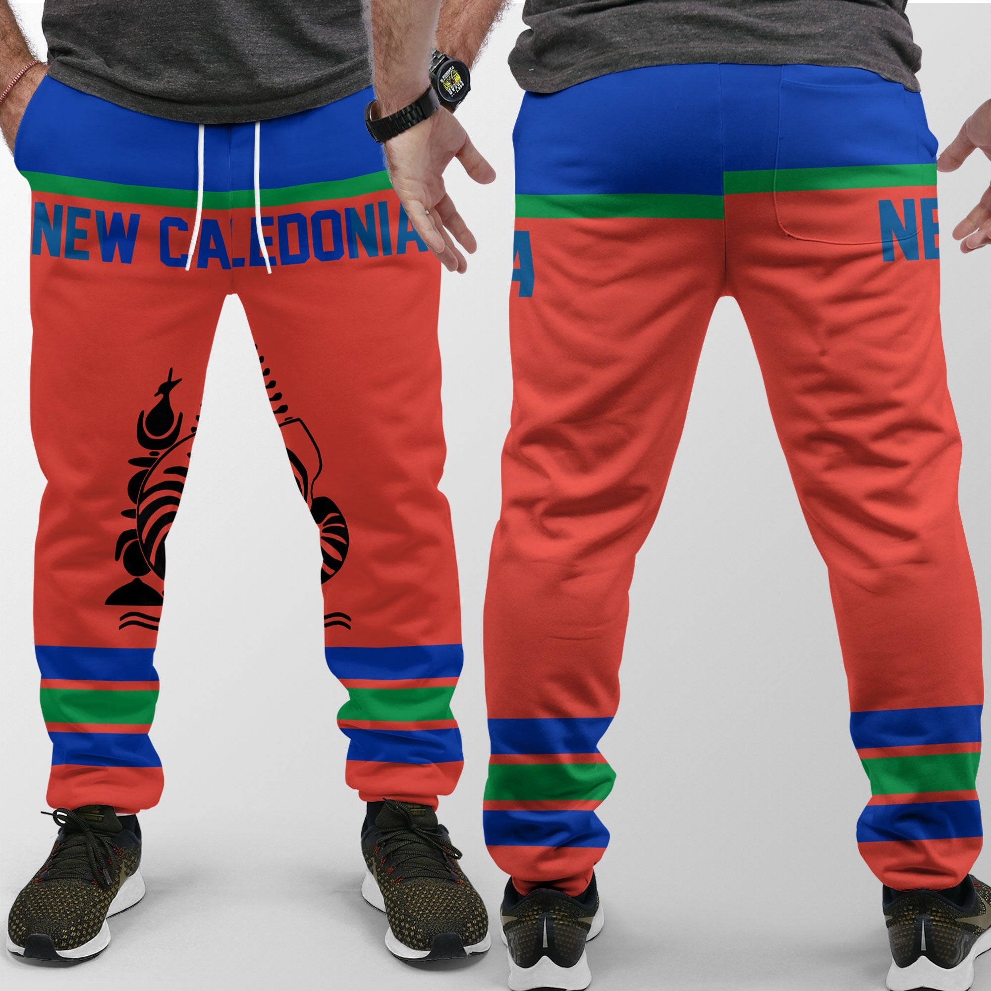 New Caledonia Jogger Pant Flag & Coat Of Arms Hockey Style