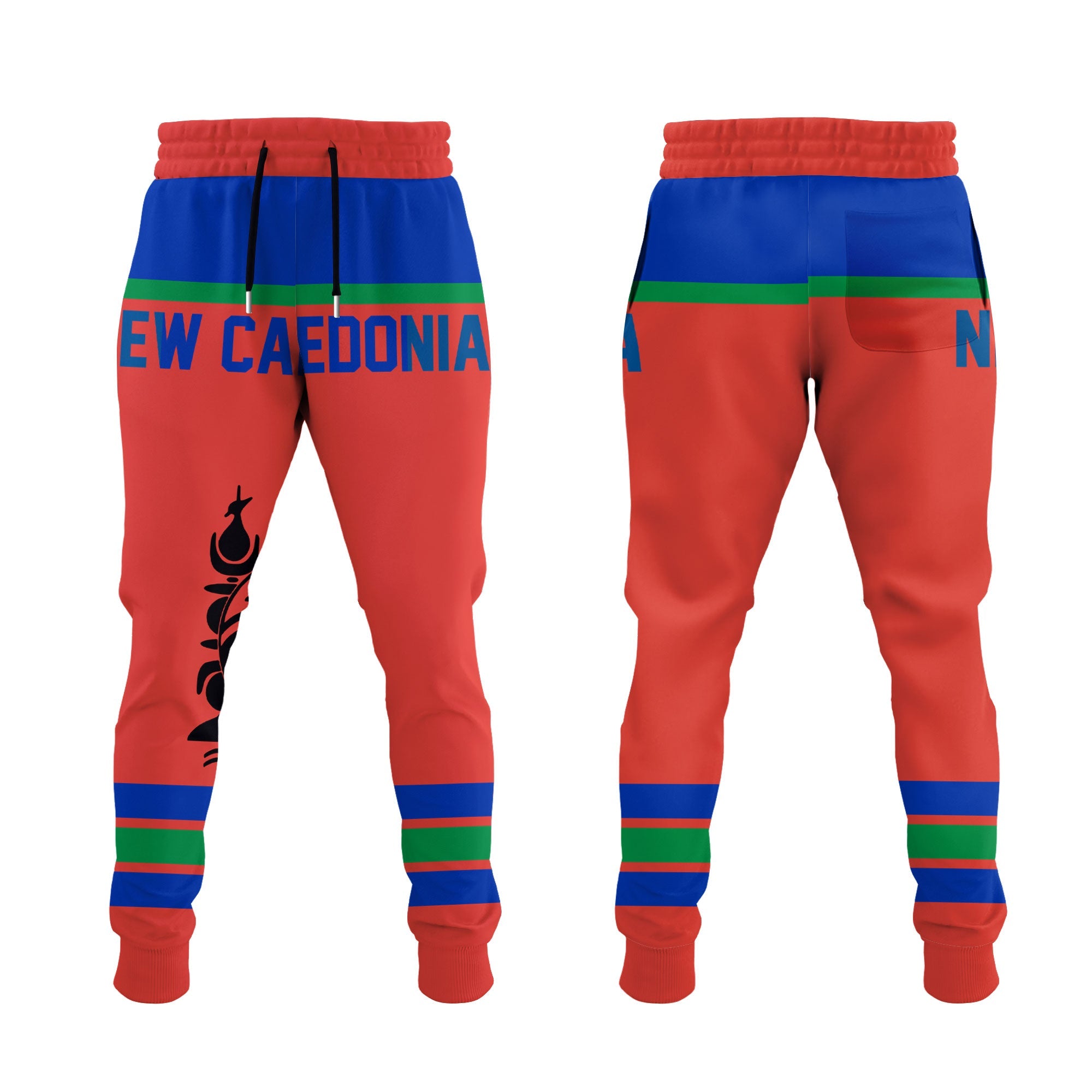 New Caledonia Jogger Pant Flag & Coat Of Arms Hockey Style