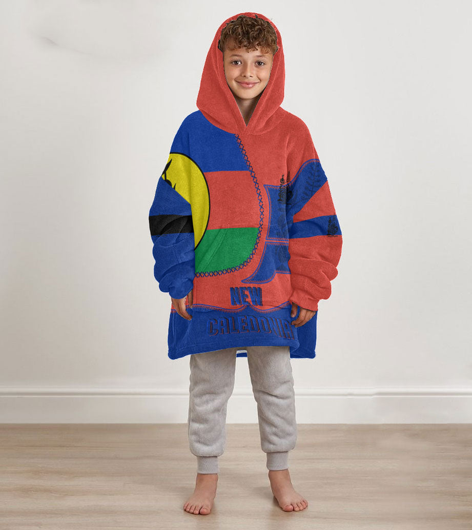 New Caledonia Kid Snug Hoodie Flag & Coat Of Arms Leather Style