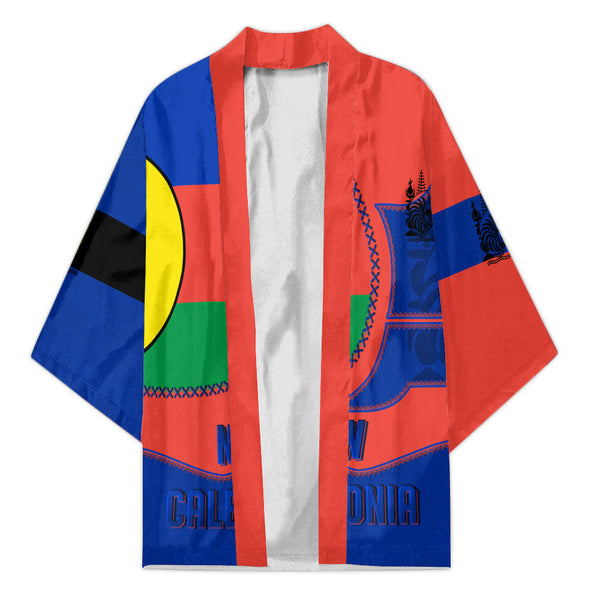 New Caledonia Kimono Flag & Coat Of Arms Leather Style